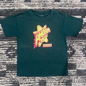 Amoeba Music Hollywood Kids Dark Green Graphic Tee
